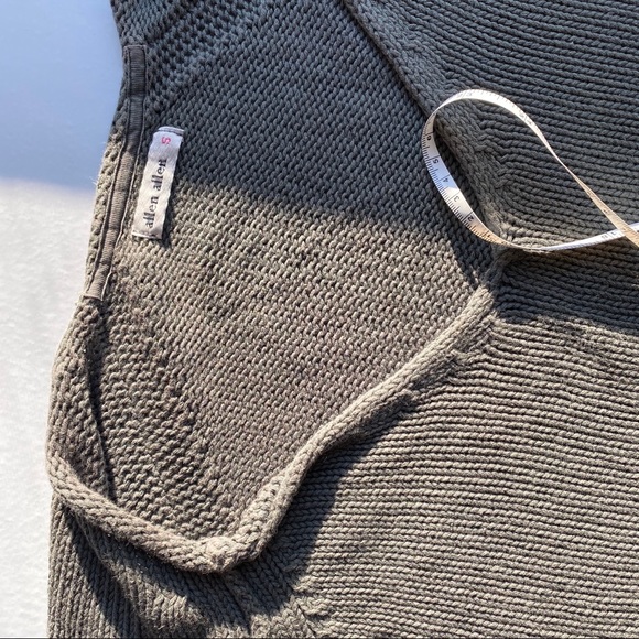 Allen Allen Knitted V-neck Sweater Green S - Picture 5 of 5